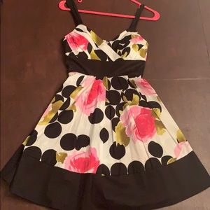 Floral Black & White Sundress